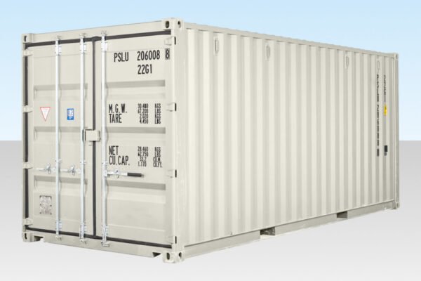 20 ft Shipping Container – White, Corten Steel, CSC Plated, 28mm Marine Ply Floor