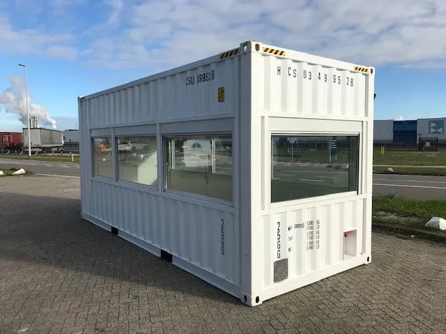 20 ft High Cube Fixed Glazing Observation Container – Double Glazed Windows, Insulated, with Electrical Package
