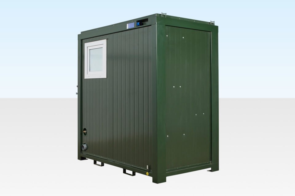 8ft x 5ft Mains Toilet and Shower Cabin – Steel Construction, Insulated