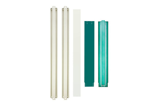 4.3m Flat Pack Office Linking Kit – Side-by-Side, RAL6005 Green, Galvanised and Powder Coated