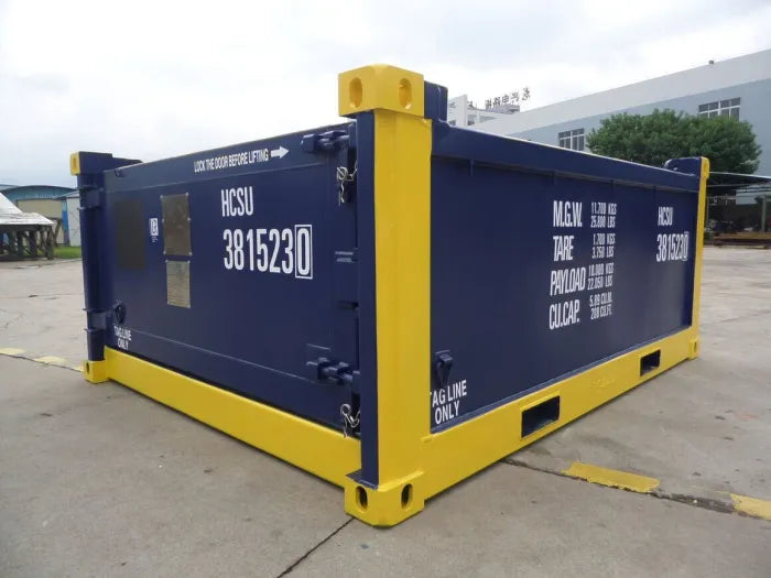 10 ft DNV 2.7-1 Half Height Open Top Container – Corten Steel with Single Swing Door