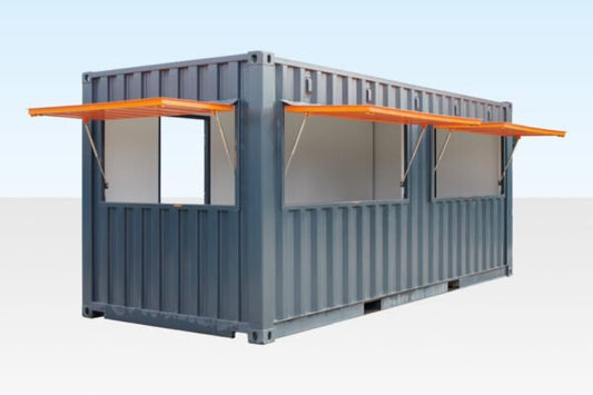 20 ft Container Cafe – Serving Hatches, Insulated, Personnel Door