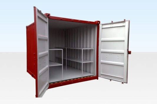 10 ft x 8 ft Flat Floor Bunded Storage Container – Corten Steel, 3mm Durbar Floor