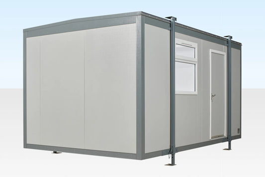 16 ft x 10 ft Jackleg Cabin – Open Plan Site Office with Electric Heater and Vinyl Flooring