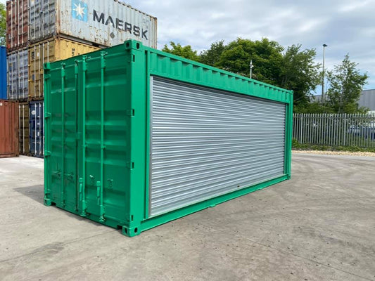 20ft Shipping Container with Roller Shutter Door Conversion