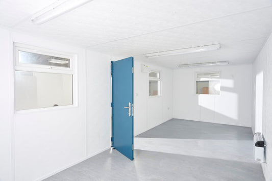 32 ft x 10 ft Jackleg Office Cabin – Plastisol Finish, Insulated, Double Glazed Windows