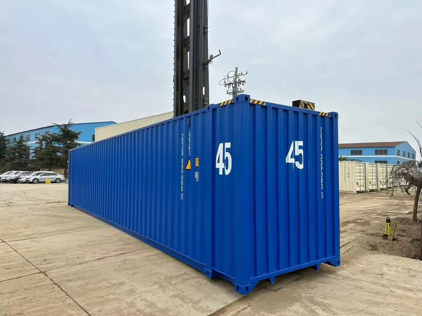 New 45ft High Cube Shipping Container – Blue Exterior