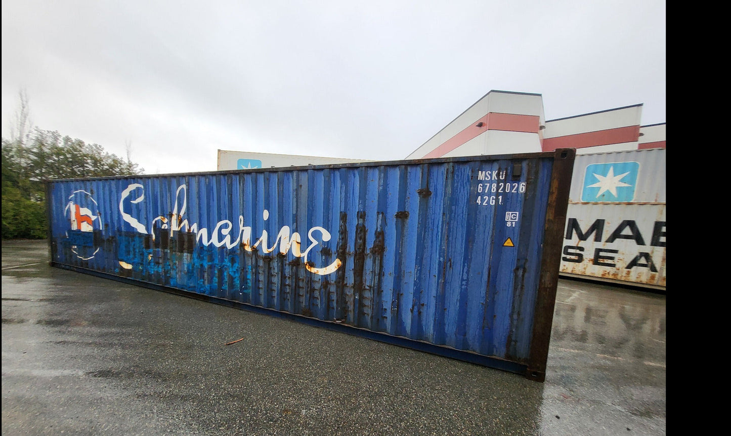 40 ft Cargo Worthy Shipping Container – Corten Steel, CSC Plated, Wind and Watertight