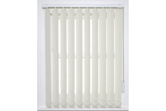 Jackleg Cabin Vertical Window Blind – Cream, Fire Retardant, Anti-Bacterial
