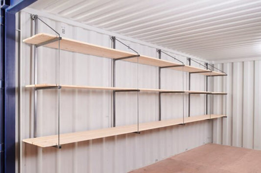 Fastfit Three Tier Container Racking – Single Bay, 250kg per Shelf, Powder Coated
